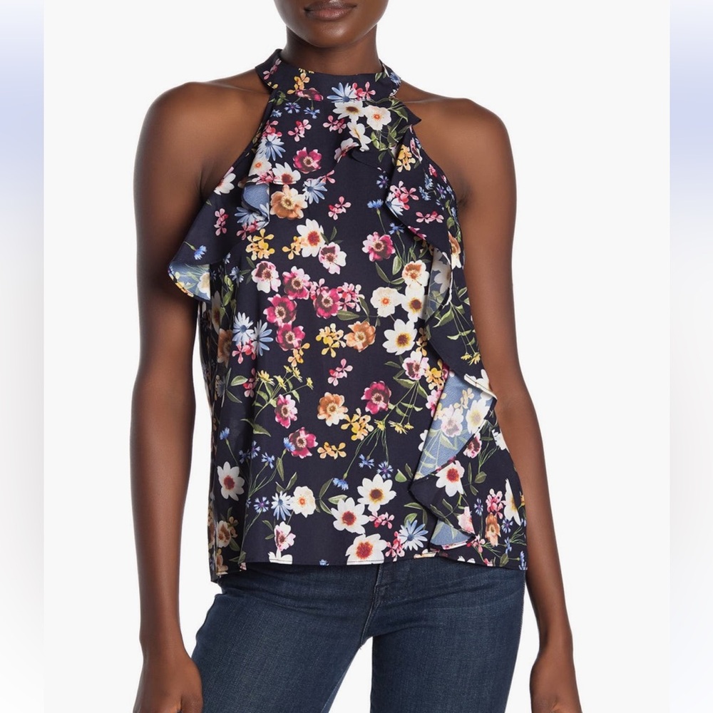 Parker - NWOT - Floral Halter Neck Top